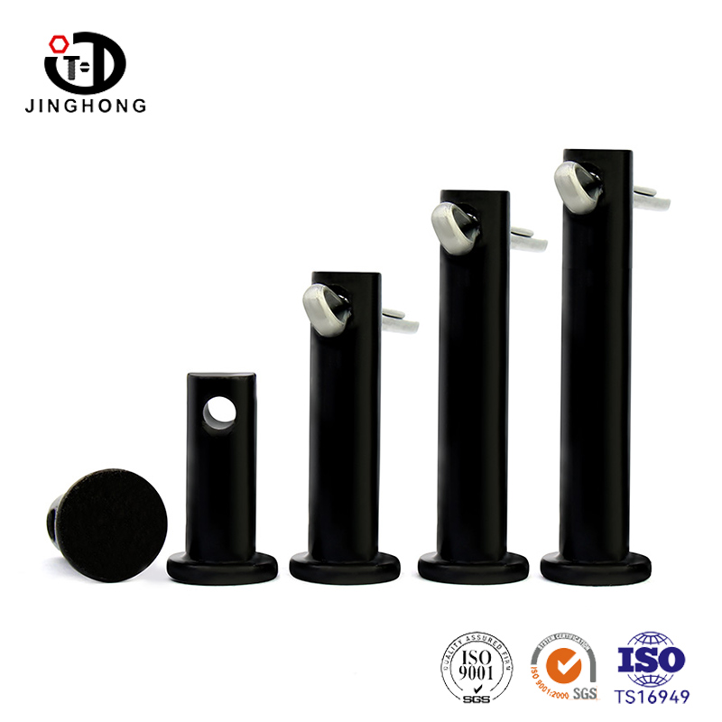 Czarny sworzeń z łbem płaskim